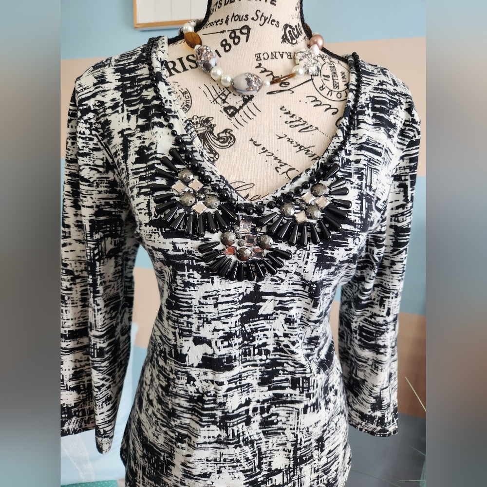 74. Ruby Rd Pattern Top With Embellished Neckline - image 2